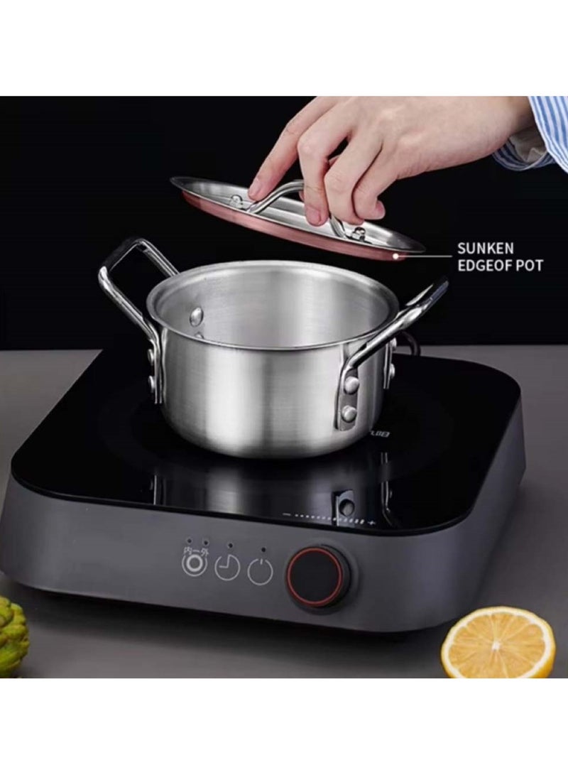 7-Piece Aluminum Hot Pot Cookware Set with Lids Kitchen Cooking Essentials - Image 3