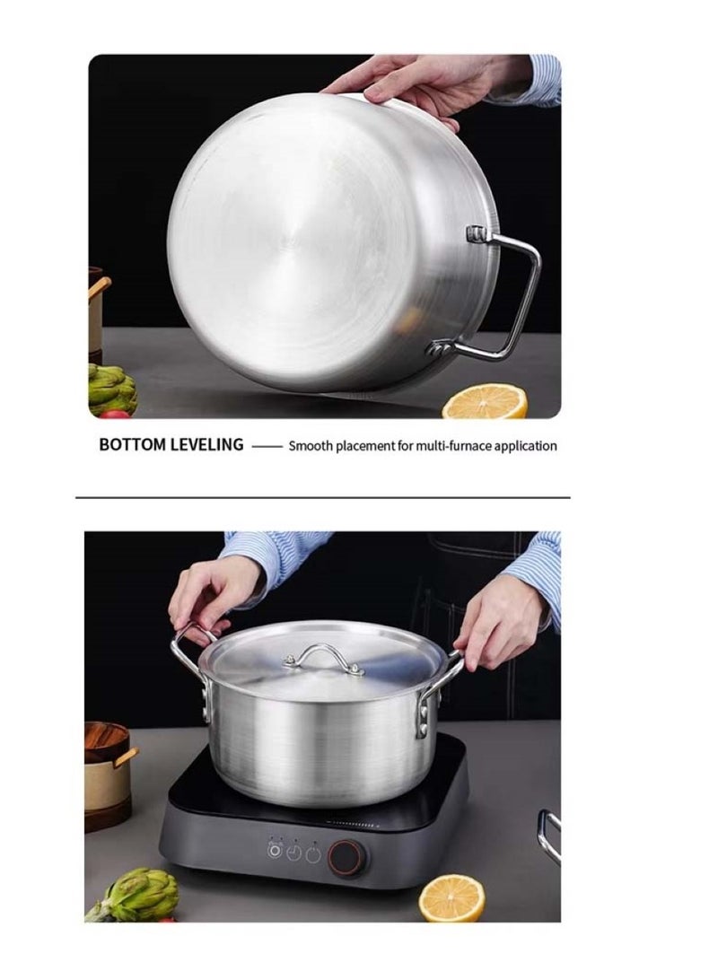 7-Piece Aluminum Hot Pot Cookware Set with Lids Kitchen Cooking Essentials - Image 4