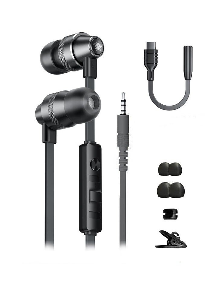 Plextone G26 Wired 3.5mm Gaming Headset with TYPE-C Adapter, Stereo Gaming Headphone with HD Microphone, Black - Image 1