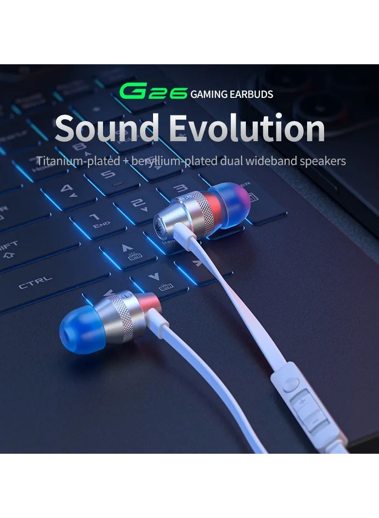 Plextone G26 Wired 3.5mm Gaming Headset with TYPE-C Adapter, Stereo Gaming Headphone with HD Microphone, Black - Image 4