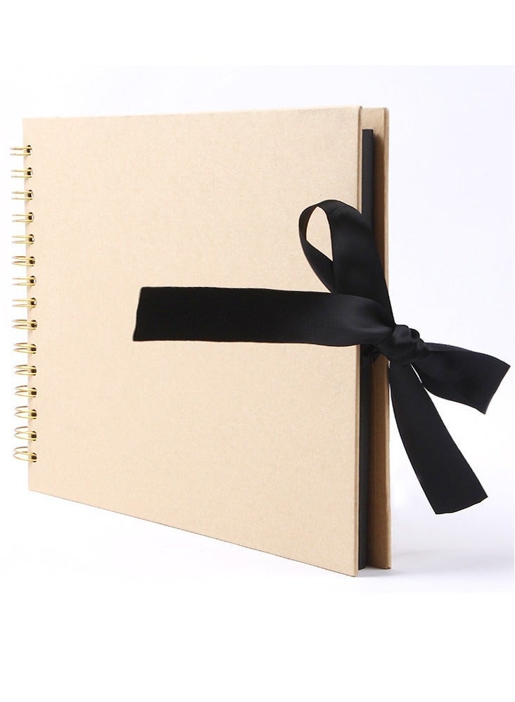 بابونا ألبوم صور على طريقة الأعمال اليدوية ٨٠ صفحة سوداء ألبوم كبير للذكريات للكتابة والصور ألبوم مخصص للصور للبالغين والأطفال - Image 1