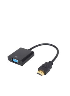 onten HDMI Male to VGA Female 1080P Video Converter  Adapter Cable Black  - Image 1