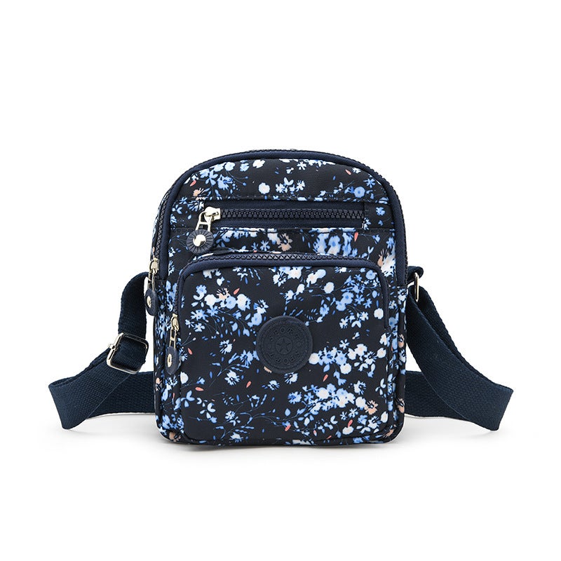 2024 Small Bag New Mobile Phone Bag Vertical Waterproof Nylon Cloth Shoulder Crossbody Bag Multi-Level Women'S Bag Small Change Bag - Image 1