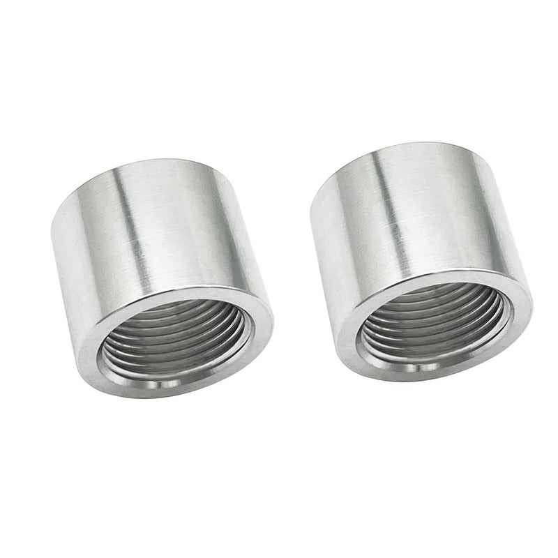 KRD PERFORMANCE 12 NPT Female Weld On Bung 12 Weldable Bung Fuel Tank Fitting Pack of 2 Aluminum Natural