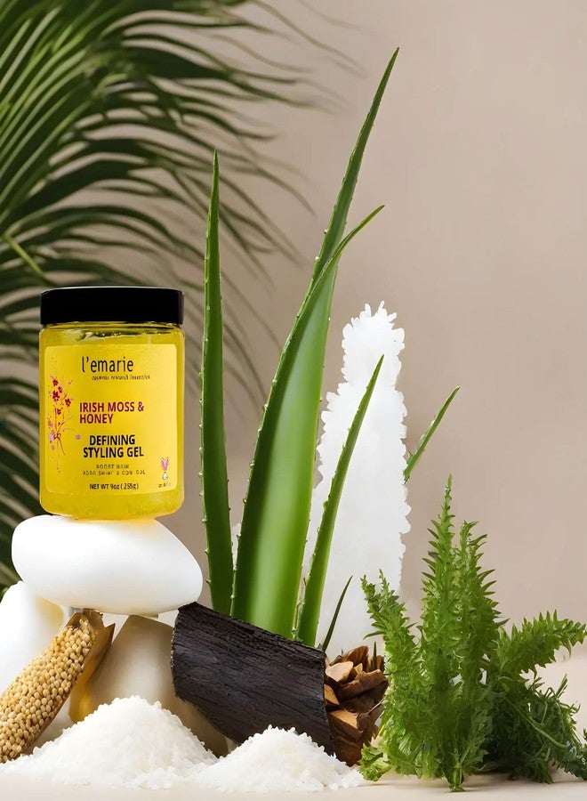 لوماري جل تصفيف الشعر L'emarie Defining Styling Gel مع الطحلب الأيرلندي والعسل للشعر المجعد والمموج والمستقيم - ثبات يدوم طويلاً، غير لزج، لا يتقشر، خالٍ من الكحول - Image 4