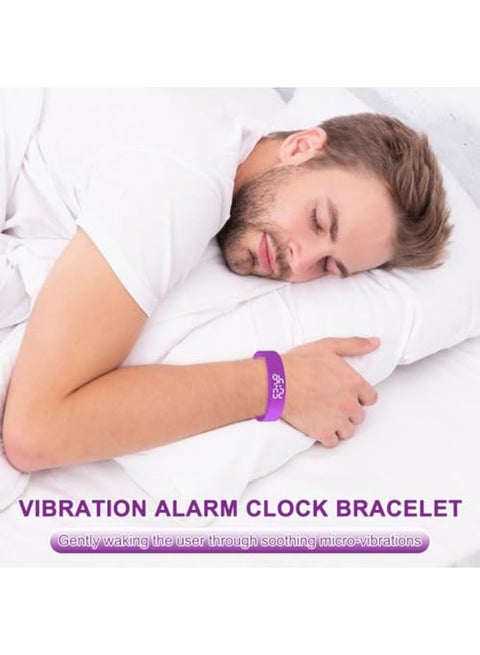 Generic Vibrating Alarm Wristband | Upgraded Silent Vibrating Timer Clock |  3 Alarms Daily Organizer Timer - for Kids Adults Men Women Teens Elderly  Bed Bedroom Travel Dorm Fitness Medication | Best Price KSA