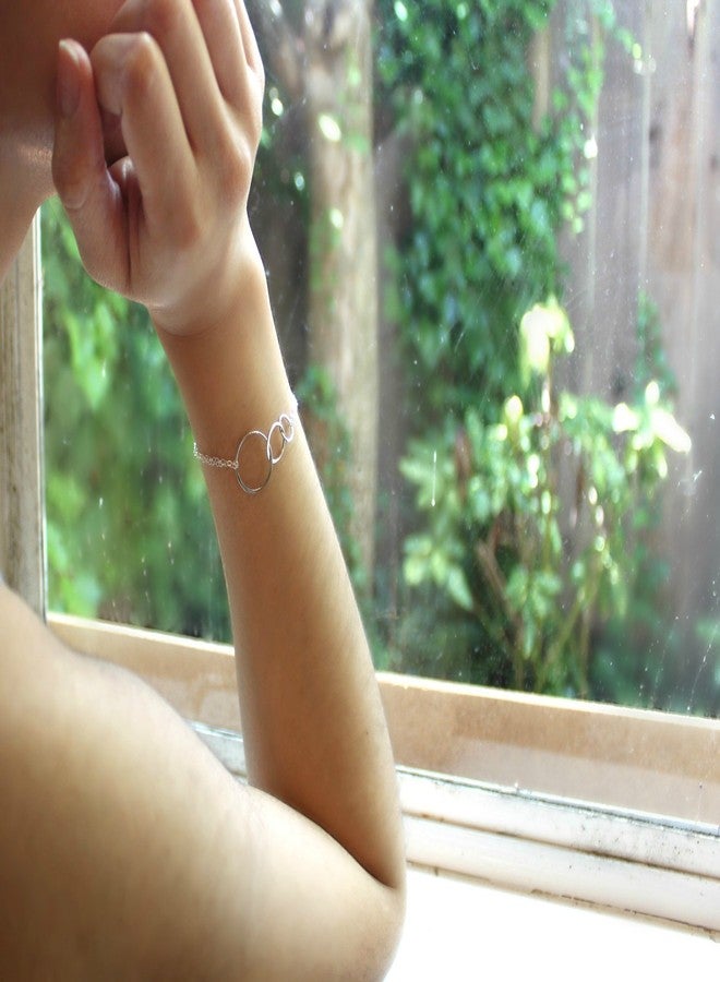 EFYTAL Gifts for Grandma, Sterling Silver 3 Circle Bracelet from Granddaughter, Mother's Day Gift for Grandmother - Image 3