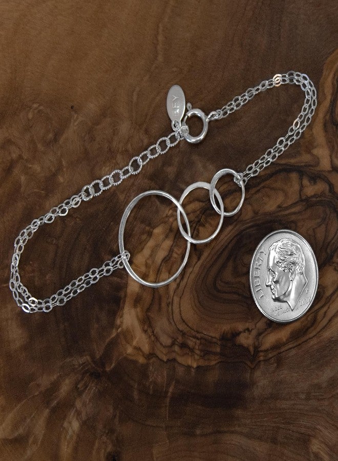 EFYTAL Gifts for Grandma, Sterling Silver 3 Circle Bracelet from Granddaughter, Mother's Day Gift for Grandmother - Image 4