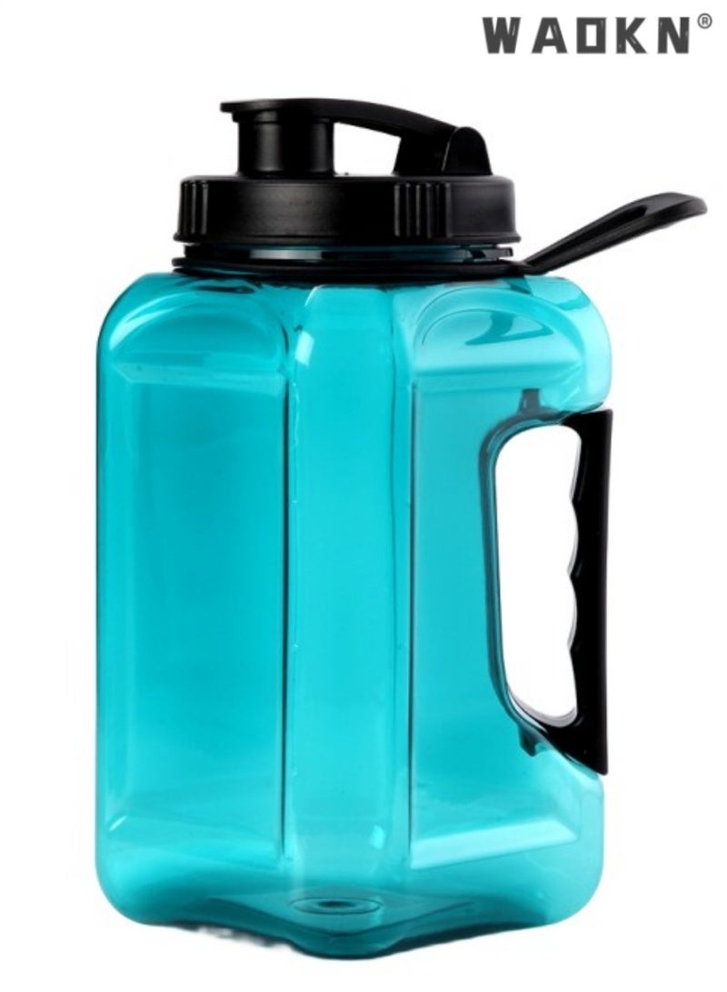 WAOKN Outdoor Fitness Cup,2.4L Large Water Bottle - Gym Water Jug,Summer Fitness Water Bucket,leak-proof,suitable for carbonated drinks，Ideal For Sports Activities Or Carrying Water On The Go (Green)  - Image 1