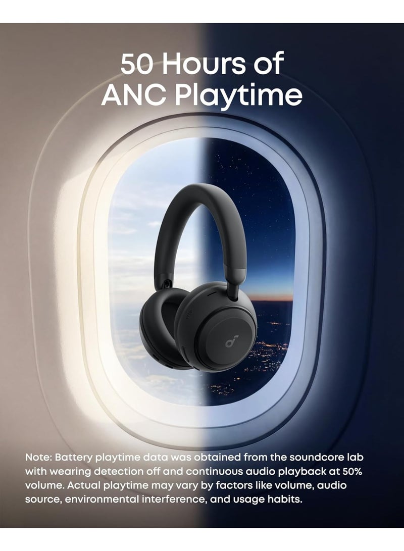 soundcore Space 2 by Anker, Active Noise Cancelling Headphones, Comfortable Fit, 50H Playtime, LDAC Hi-Res Wireless Audio, Dual Connection, Clear Calls, Bluetooth 6.1, Nap Mode, Wearing Detection - Image 5