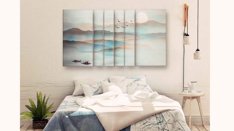 Casperme Multiple Frames Beautiful Nature Scenery Wall Painting For Living Room Canvas Painting For Home Wall Decoration Abstract Painting For Bedroom Office Hotel Decoration 60 x 36 Inches - Image 2