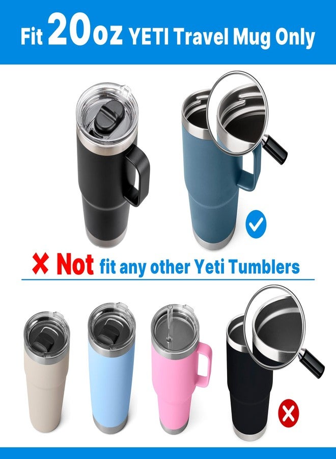 Bluwing 20 oz Replacement Screw Top Lid for YETI TraveI Mug with Threads Only, Spill Proof Stronghold Lid for YETI Threaded Travel Mug(1 Pack) - Image 3
