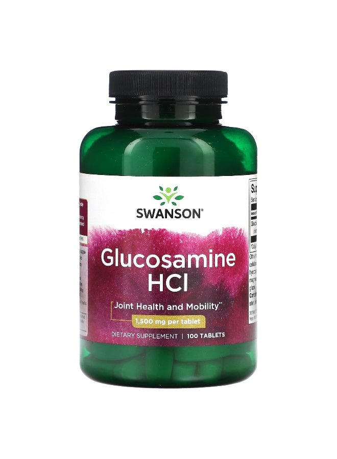 SWANSON Swanson, Glucosamine HCl, 1,500 mg, 100 Tablets - Image 1