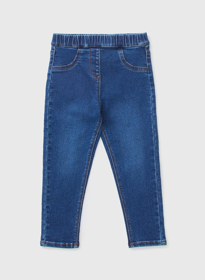 Matalan Girls Blue Mid Wash Jeggings