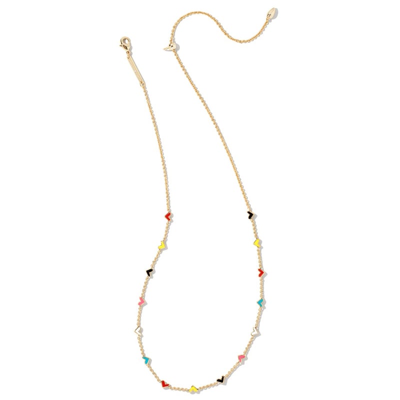 Kendra Scott Haven Heart Gold Strand Necklace in Multi Mix, Fashion Jewelry For Women - Image 2