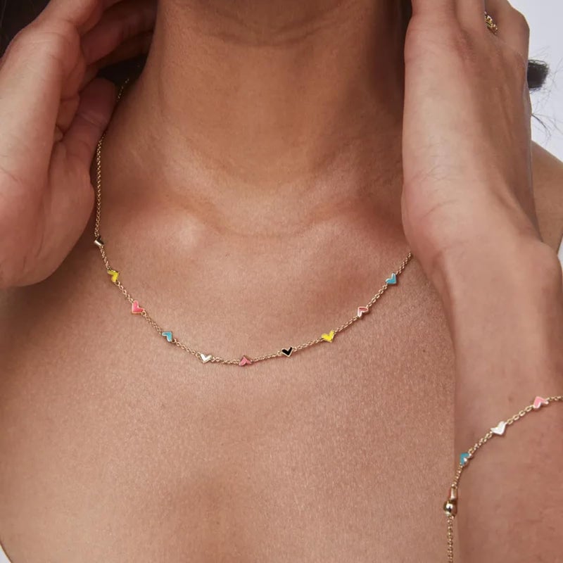 Kendra Scott Haven Heart Gold Strand Necklace in Multi Mix, Fashion Jewelry For Women - Image 3