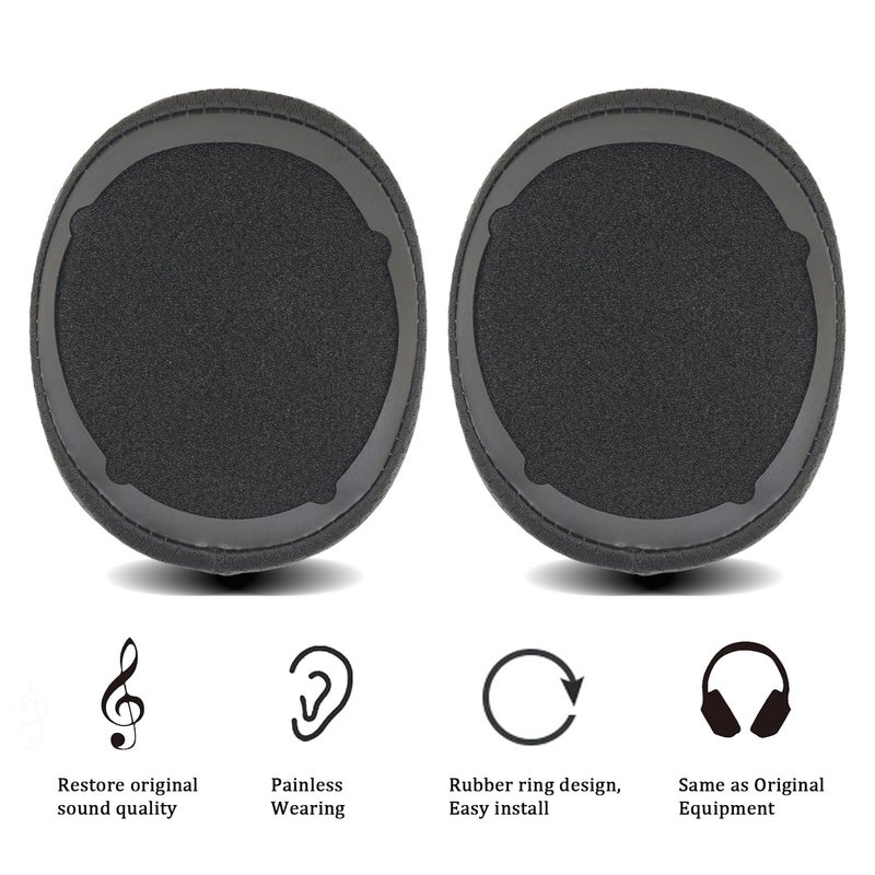 Niukeke Replacement Ear Pads for Skullcandy Crusher Wireless/Evo/ANC Hesh 3/EVO/ANC, Headphones Earpad Cushions, Headset Mesh Fabric Ear Covers Also Fit Skullcandy Venue Wireless Headphones-MF Black - Image 4