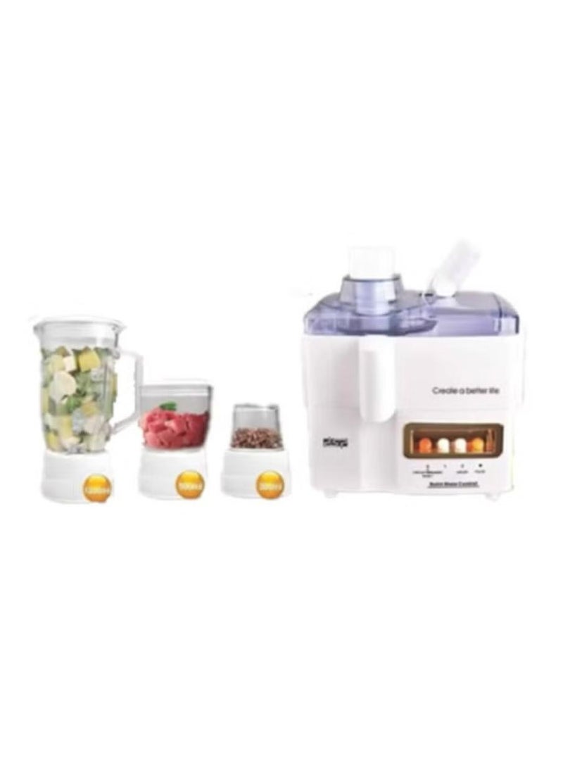 DSP Kitchen machine 400 watts (4 in 1) 1.2 liter glass cup + 0.6 liter glass cup + 0.3 liter glass cup - Image 1