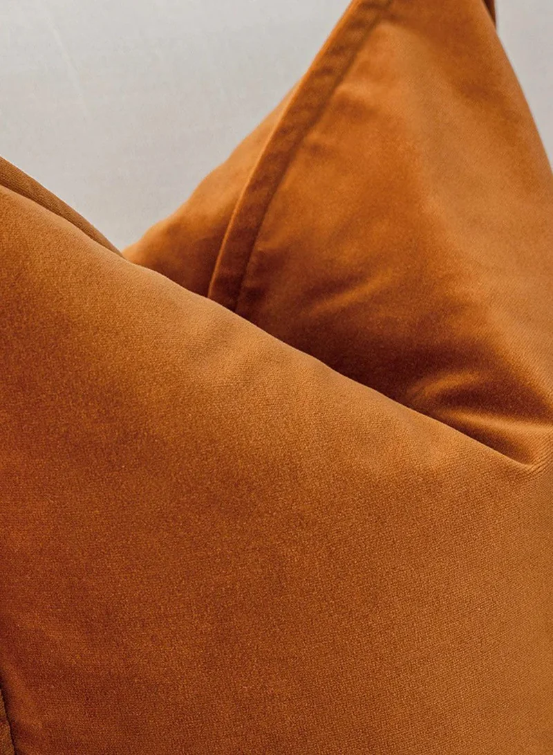KNOT HOME Cushion Alessandra Rust (with filler) Pillow Knot Home Cover Set for Modern Sofa Contemporary Living Room Bedroom and Office Soft Washable