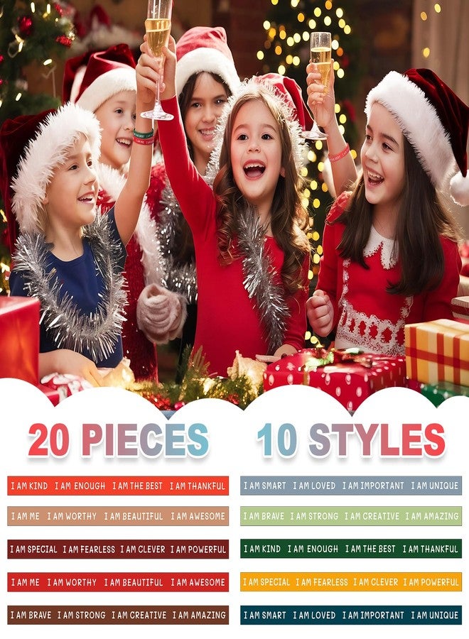 CYCLUSIVE 20 Pieces Students Inspirational Wristbands Rubber Bracelets Fun Motivational Wristbands for Kids Students Back to School Gifts - Image 4