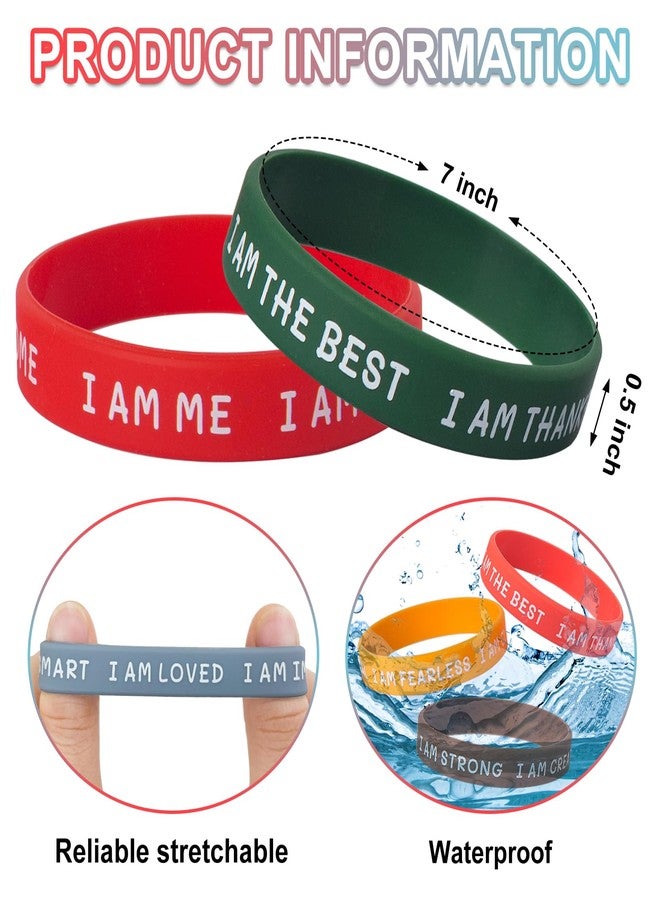 CYCLUSIVE 20 Pieces Students Inspirational Wristbands Rubber Bracelets Fun Motivational Wristbands for Kids Students Back to School Gifts - Image 5