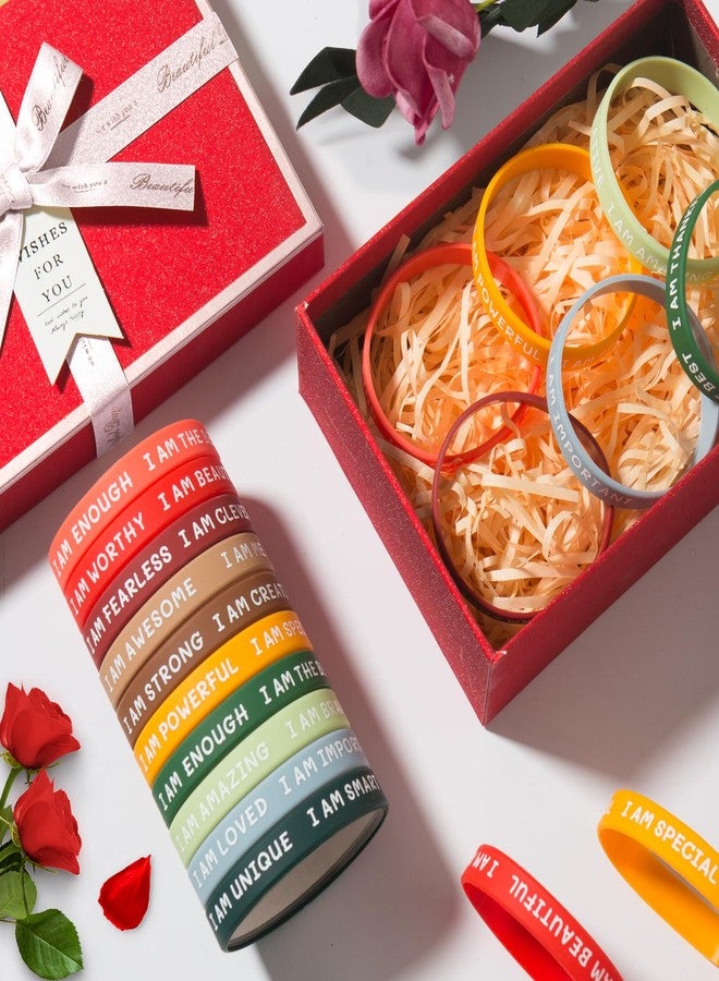 CYCLUSIVE 20 Pieces Students Inspirational Wristbands Rubber Bracelets Fun Motivational Wristbands for Kids Students Back to School Gifts - Image 3
