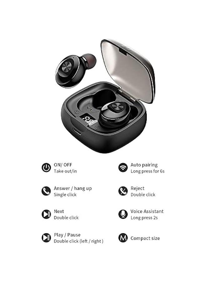 Generic - BT5.0 Wirelessly Earbuds TWS-Earphones Digital Power Display Sports Mini Binaural Headphones - Image 1