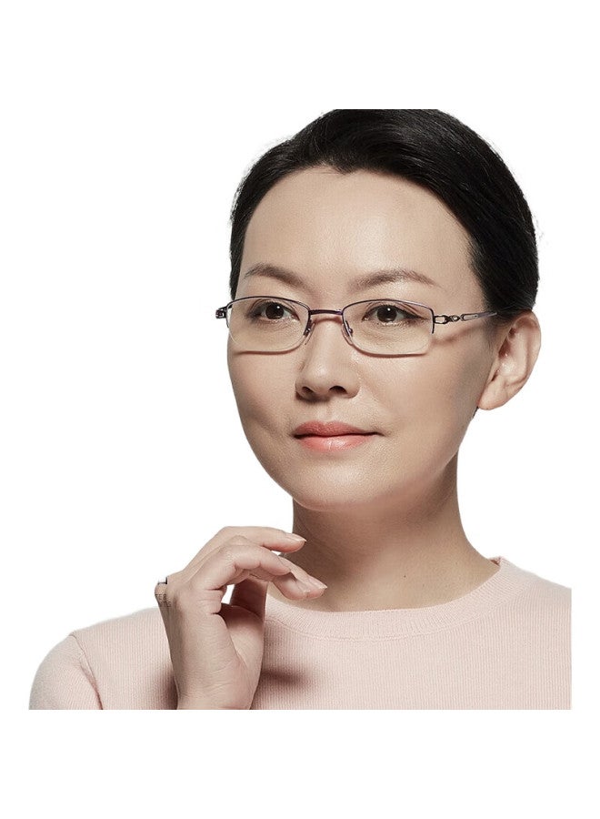 Sunset Red Bifocal Glasses With Anti-Blue Light High Definition Intelligent Zoom Folding Elderly Reading Glasses 9013 Purple +100 Degrees - Image 1