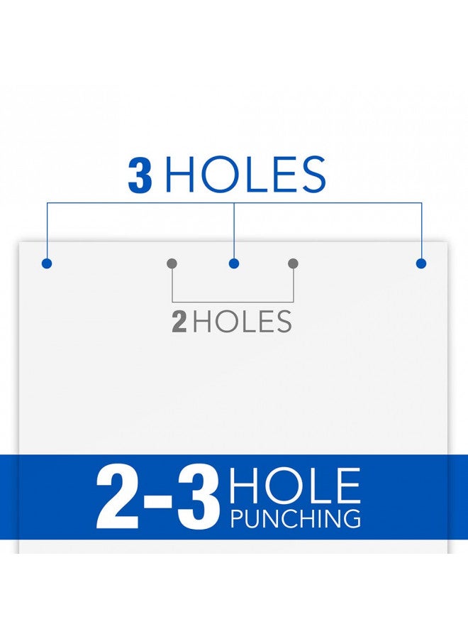 Swingline 2-7 Hole Punch, Adjustable, Heavy Duty Hole Puncher, 40 Sheet Punch Capacity, Chrome/Black/Woodgrain (74400) - Image 3
