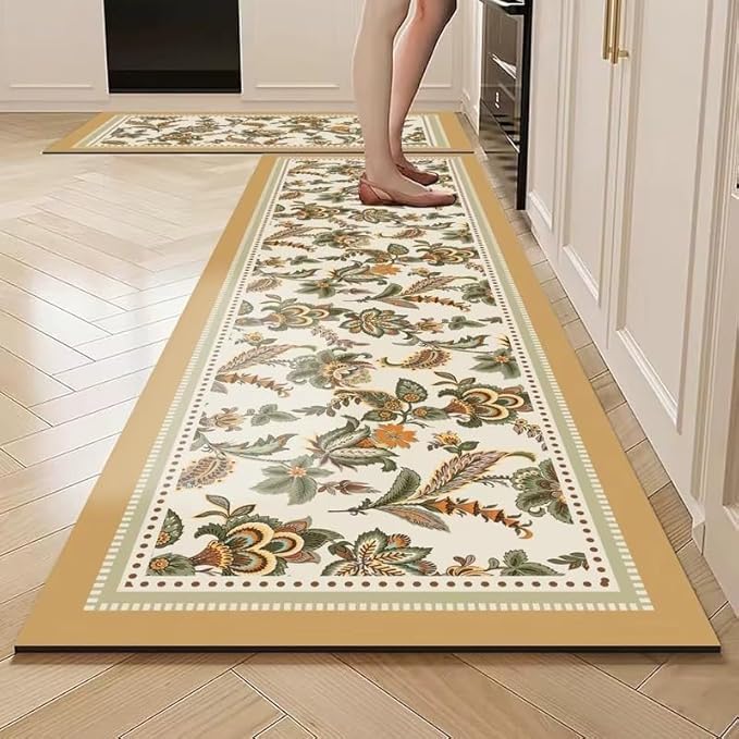 Yagzon 2 Pcs Kitchen Mats Set – Waterproof Memory Foam Anti-Fatigue Mat Non-Slip Rug for Kitchen, Sink, Laundry & Home Office - Image 1