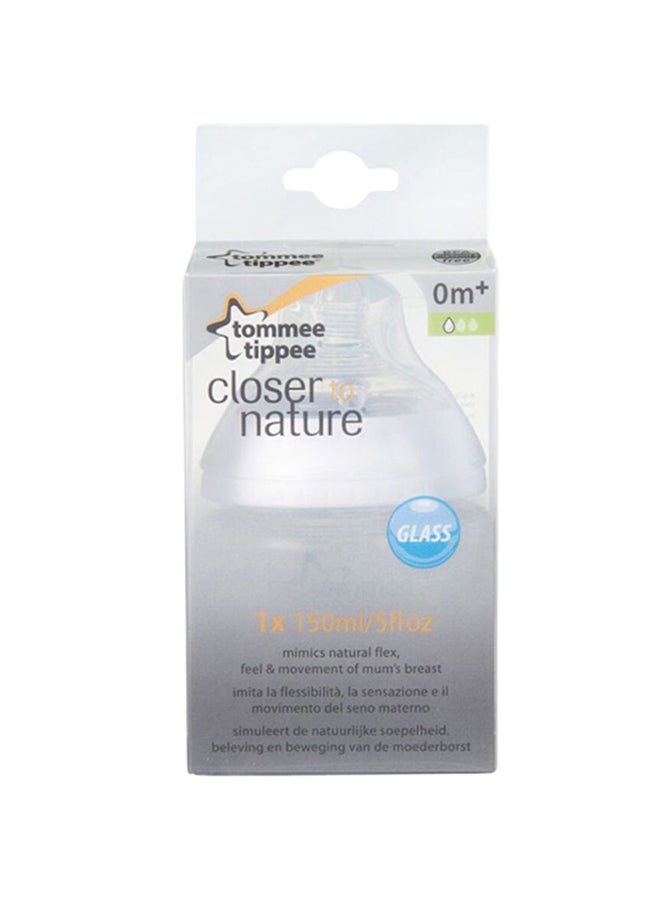 tommee tippee Closer To Nature Glass Fedding Bottle, 150ml - White/Clear - Image 2
