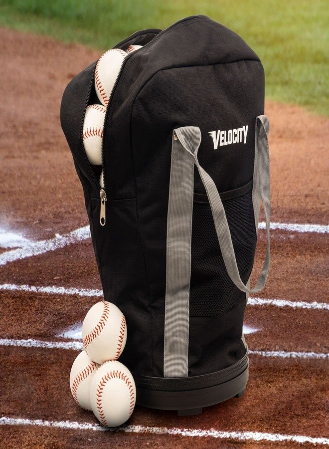 Velocity Heavy Duty Multipurpose Ball Bag with Durable Bottom - Holds up to 60-72 Balls - Ideal for Lacrosse, Baseball, Pickleball, Tennis & More, Purple - Image 5