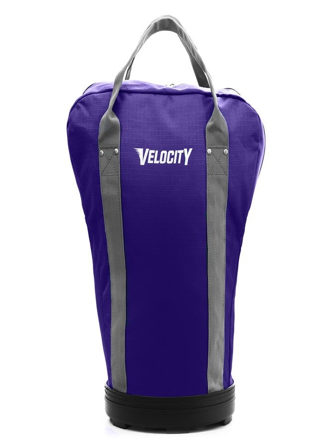 Velocity Heavy Duty Multipurpose Ball Bag with Durable Bottom - Holds up to 60-72 Balls - Ideal for Lacrosse, Baseball, Pickleball, Tennis & More, Purple - Image 1