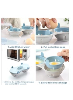SYOSI Dishwasher Safe BPA-Free Microwave Egg Poacher with Measure Cup Kitchen Gadget  - Image 5