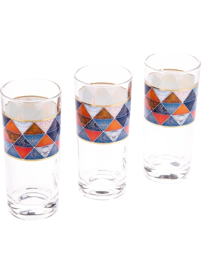 AKDC Glass Tumbler 3Pcs L(6CM) XW(6CM) XH(14CM) transparent - Image 2