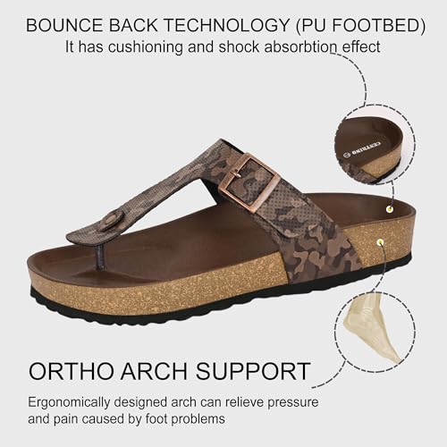 Centrino Men’s Berkin-Style Slip-On Sandals | Open Toe Design | Soft PU Footbed | Lightweight & Comfortable | Arch Support | On-Grip Sole | Casual Outdoor Wear (9214) - Image 4