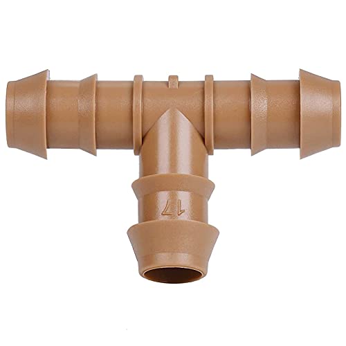 Arfun 20-Pack Drip Irrigation Barbed Tee Fittings, Fits of 1/2”, 17mm .600” ID Drip Tubing - Image 1
