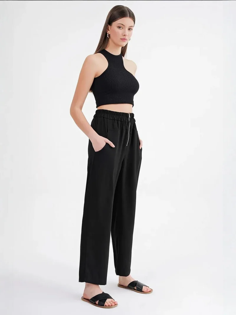 MixRay Mixray Drawstring Waist Cigarette Jogger Pants