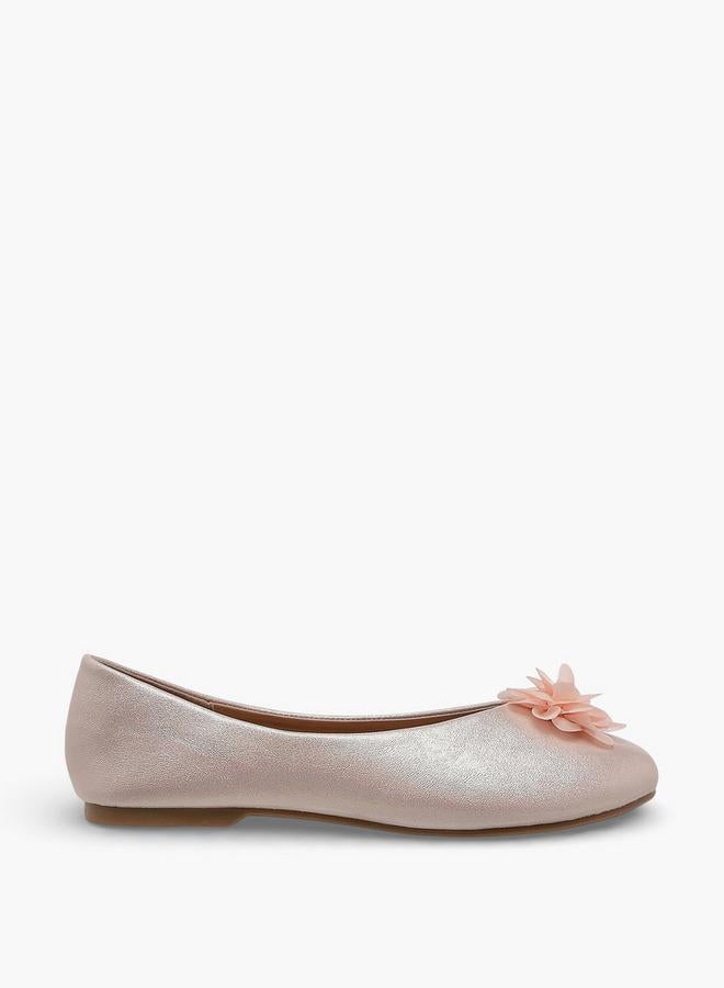Flora Bella By Shoexpress Flora Bella Girls Floral Accent Ballerina Shoes - Image 3