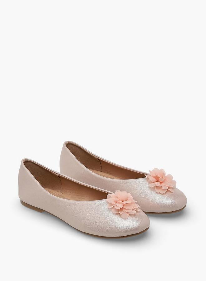 Flora Bella By Shoexpress Flora Bella Girls Floral Accent Ballerina Shoes - Image 1