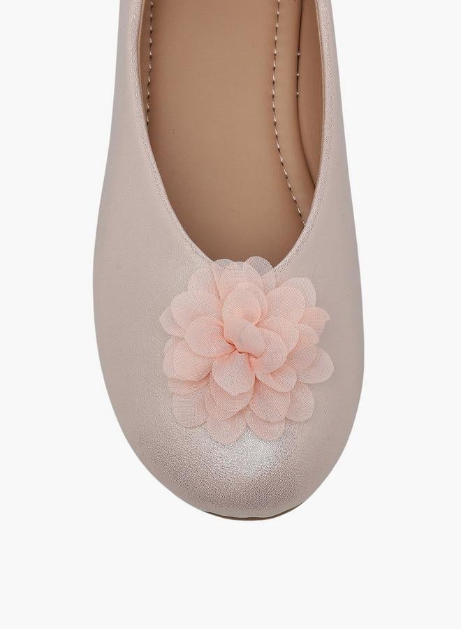 Flora Bella By Shoexpress Flora Bella Girls Floral Accent Ballerina Shoes - Image 4