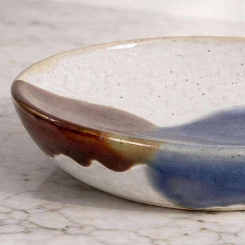Pan Home Zeena Ceramic Double Glaze Soap Dish 13.2x9.8x3cm - Multicolour - 112AIC9904847 - Image 2