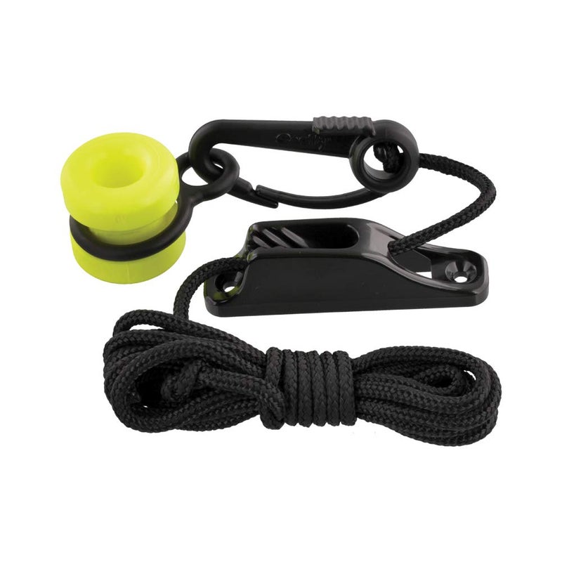 Scotty #3025 Downrigger Weight Retriever w/ Snap, Fairlead Cleat & 78-Inches of Cord , BLACK, Small - Image 1