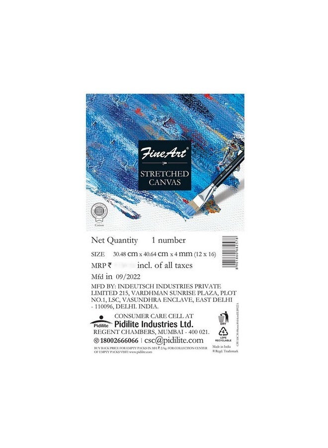 Fine Art Stretched Canvas Back Fold 12x16 for Painting, 100% Cotton Fine Grain Stretched Canvas Back Fold, for Acrylic & Oil Painting, White | Ideal for Artists and Beginners - Image 5