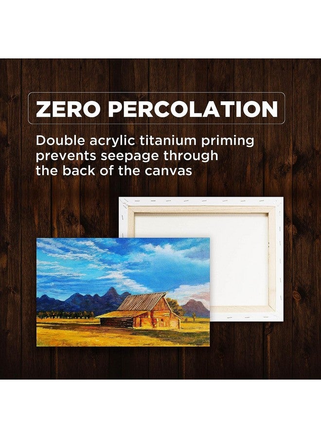 Fine Art Stretched Canvas Back Fold 12x16 for Painting, 100% Cotton Fine Grain Stretched Canvas Back Fold, for Acrylic & Oil Painting, White | Ideal for Artists and Beginners - Image 2