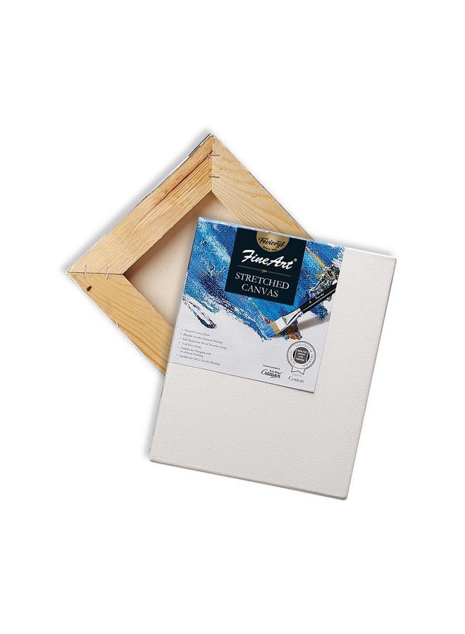 Fine Art Stretched Canvas Back Fold 12x16 for Painting, 100% Cotton Fine Grain Stretched Canvas Back Fold, for Acrylic & Oil Painting, White | Ideal for Artists and Beginners - Image 1