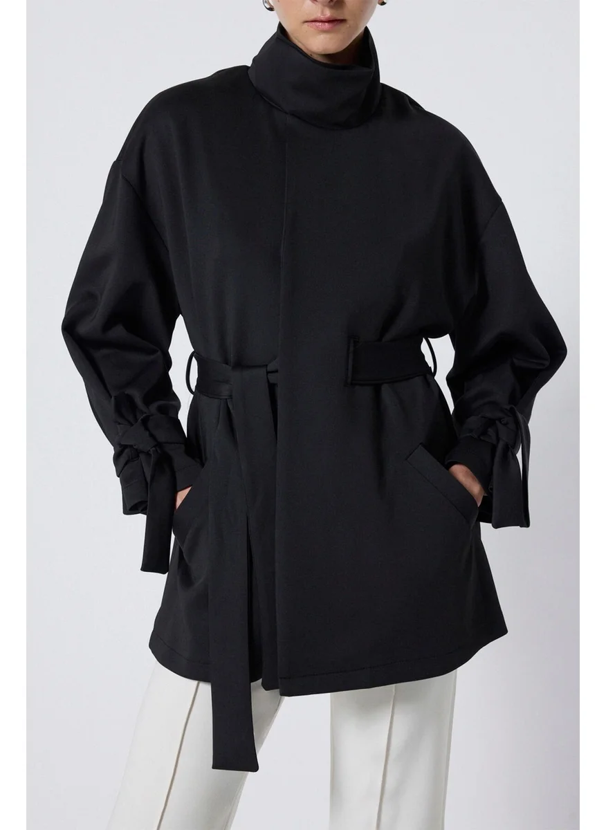 توتشي Tie Detail Scuba Jacket