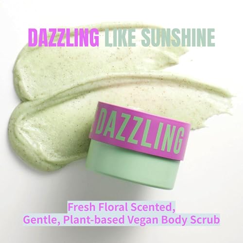 Dear Doer Dazzling Body Scrub Radiant Gentle Exfoliator with Grape Seed PlantDerived Cellulose to Remove Dead Skin Cells with Vitamin C Fresh Floral Scent Vegan 101 fl oz 300 ml - Image 3