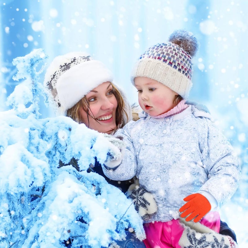 ONESING 3-24 Pairs Winter Knit Gloves for Kids - White Finger Gloves for Boys and Girls - Image 5