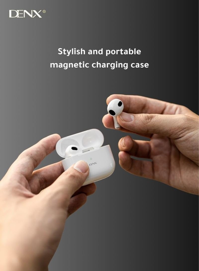 دينكس سماعات الأذن اللاسلكية DENX DX648 – سماعات أذن داخلية بتقنية بلوتوث V5.1، وقت تشغيل يصل إلى 30 ساعة، خاصية إلغاء الضوضاء، تحكم باللمس، صوت ستيريو، مقاومة للماء بمعيار IPX5، علبة شحن سريعة متوافقة مع هواتف آيفون وأندرويد. - Image 5